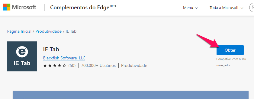 Extensão IE-Tab para o Microsoft Edge