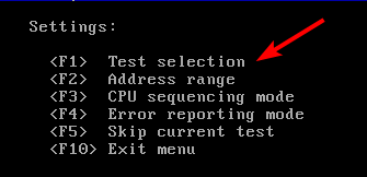 Memtest - Configuration