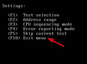 Memtest - Configuration