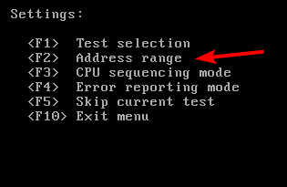 Memtest - Configuration
