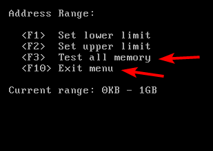 Memtest - Address Range